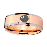 10mm-8-Ball-Beveled-Edges-Rose-Gold-Tungsten-Carbide-Men's-Bands-Ring