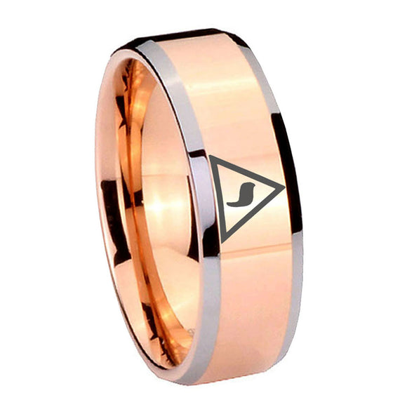 10mm-Masonic-Yod-Beveled-Edges-Rose-Gold-Tungsten-Carbide-Mens-Wedding-Band