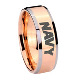 10mm-Navy-Beveled-Edges-Rose-Gold-Tungsten-Carbide-Rings-for-Men