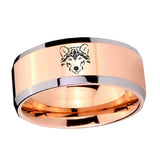 10mm-Wolf-Beveled-Edges-Rose-Gold-Tungsten-Wedding-Bands-Ring