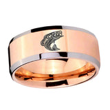 10mm-Fishing-Beveled-Edges-Rose-Gold-Tungsten-Wedding-Bands-Ring