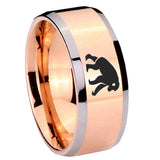 8mm-Chimpanzee-Beveled-Edges-Rose-Gold-Tungsten-Carbide-Men's-Ring