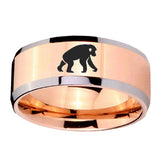 10mm-Chimpanzee-Beveled-Edges-Rose-Gold-Tungsten-Wedding-Bands-Ring