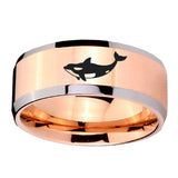 10mm-Keller-Whale-Beveled-Edges-Rose-Gold-Tungsten-Wedding-Bands-Ring