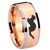 10mm-Otter-Beveled-Edges-Rose-Gold-Tungsten-Wedding-Bands-Ring