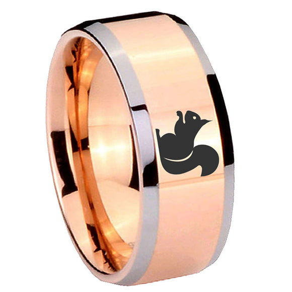 8mm-Squirrel-Beveled-Edges-Rose-Gold-Tungsten-Carbide-Men's-Ring