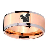 10mm-Squirrel-Beveled-Edges-Rose-Gold-Tungsten-Wedding-Bands-Ring
