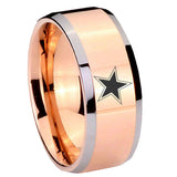 10mm-Cowboys-Star-Beveled-Edges-Rose-Gold-Tungsten-Wedding-Bands-Ring