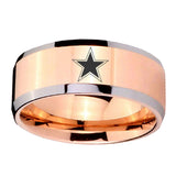 10mm-Cowboys-Star-Beveled-Edges-Rose-Gold-Tungsten-Wedding-Bands-Ring