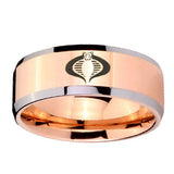 10mm-Cobra-Beveled-Edges-Rose-Gold-Tungsten-Carbide-Men's-Bands-Ring