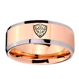 10mm-Zelda-Hylian-Shield-Beveled-Edges-Rose-Gold-Tungsten-Men's-Engagement-Band