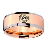 10mm-Lost-Dharma-Beveled-Edges-Rose-Gold-Tungsten-Carbide-Mens-Engagement-Ring