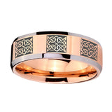 10mm-Multiple-Celtic-Beveled-Edges-Rose-Gold-Tungsten-Men's-Promise-Rings