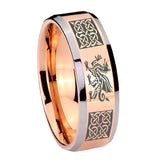 10mm-Multiple-Dragon-Celtic-Beveled-Edges-Rose-Gold-Tungsten-Custom-Mens-Ring
