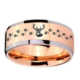 10mm-Deer-Antler-Beveled-Edges-Rose-Gold-Tungsten-Wedding-Bands-Ring