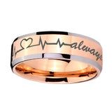 10mm-Heart-Beat-forever-Heart-always-Beveled-Rose-Gold-Tungsten-Rings-for-Men