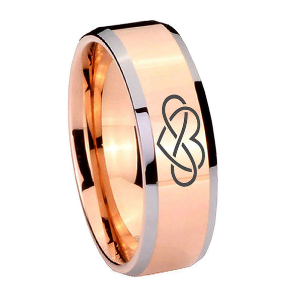 10mm-Infinity-Love-Beveled-Edges-Rose-Gold-Tungsten-Carbide-Men's-Band-Ring