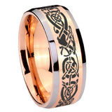 10mm-Celtic-Knot-Dragon-Beveled-Edges-Rose-Gold-Tungsten-Men's-Engagement-Ring