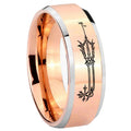 8MM Geekery Oathkeeper Kingdom Hearts Beveled Rose Gold Tungsten Wedding Band