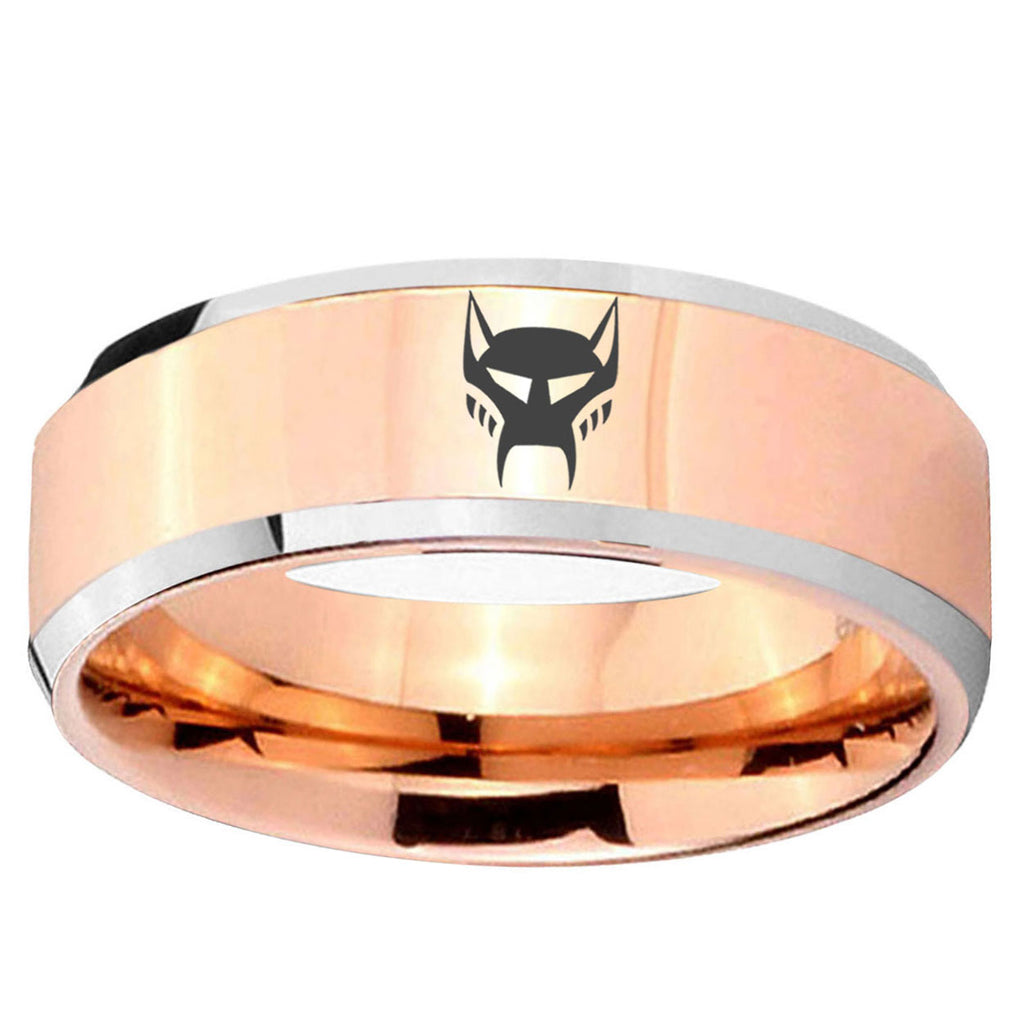 5MM Transformers Maximal Beveled Rose Gold Tungsten Wedding Band