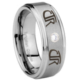 8mm-CTR-Step-Edges-Silver-Tungsten-Carbide-CZ-Mens-Anniversary-Ring