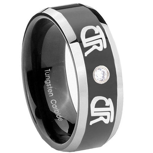 8mm-CTR-Beveled-Edges-Black-Tungsten-Carbide-CZ-Custom-Mens-Ring