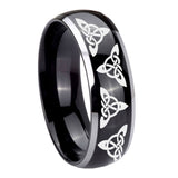 8mm-Celtic-Triangles-Dome-Glossy-Black-2-Tone-Tungsten-Carbide-Promise-Ring