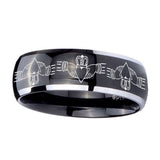 10mm-Irish-Claddagh-Dome-Glossy-Black-2-Tone-Tungsten-Carbide-Rings-for-Men