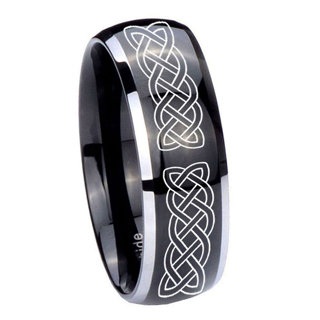 Multiple Christian Cross Tungsten Carbide Couples Ring Set