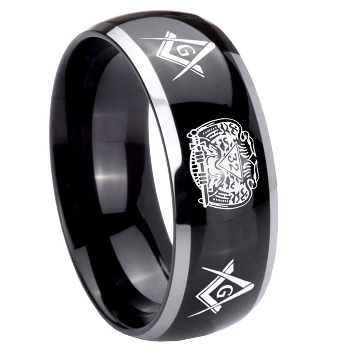 Celtic Triangle Fleur Delis Tungsten Carbide Wedding Band Set