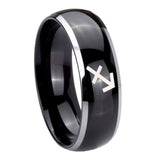 8mm-Sagittarius-Zodiac-Dome-Glossy-Black-2-Tone-Tungsten-Wedding-Engraving-Ring