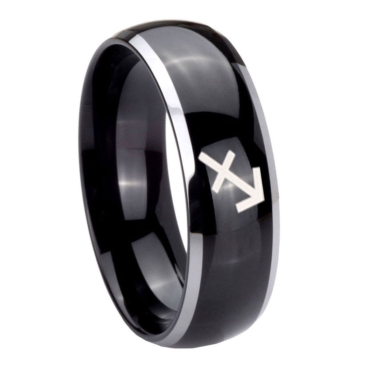 Virgo Zodiac Tungsten Carbide Couple Wedding Rings