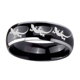 10mm-Multiple-Lizard-Dome-Glossy-Black-2-Tone-Tungsten-Mens-Ring-Personalized