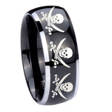 10mm-Multiple-Skull-Pirate-Dome-Glossy-Black-2-Tone-Tungsten-Mens-Promise-Ring