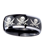 10mm-Multiple-Skull-Pirate-Dome-Glossy-Black-2-Tone-Tungsten-Mens-Promise-Ring