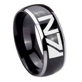 10mm-N7-Design-Dome-Glossy-Black-2-Tone-Tungsten-Carbide-Engraved-Ring