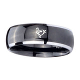 8mm-Music-&-Heart-Dome-Glossy-Black-2-Tone-Tungsten-Carbide-Bands-Ring