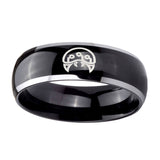 10mm-Metroid-Dome-Glossy-Black-2-Tone-Tungsten-Carbide-Wedding-Engraving-Ring