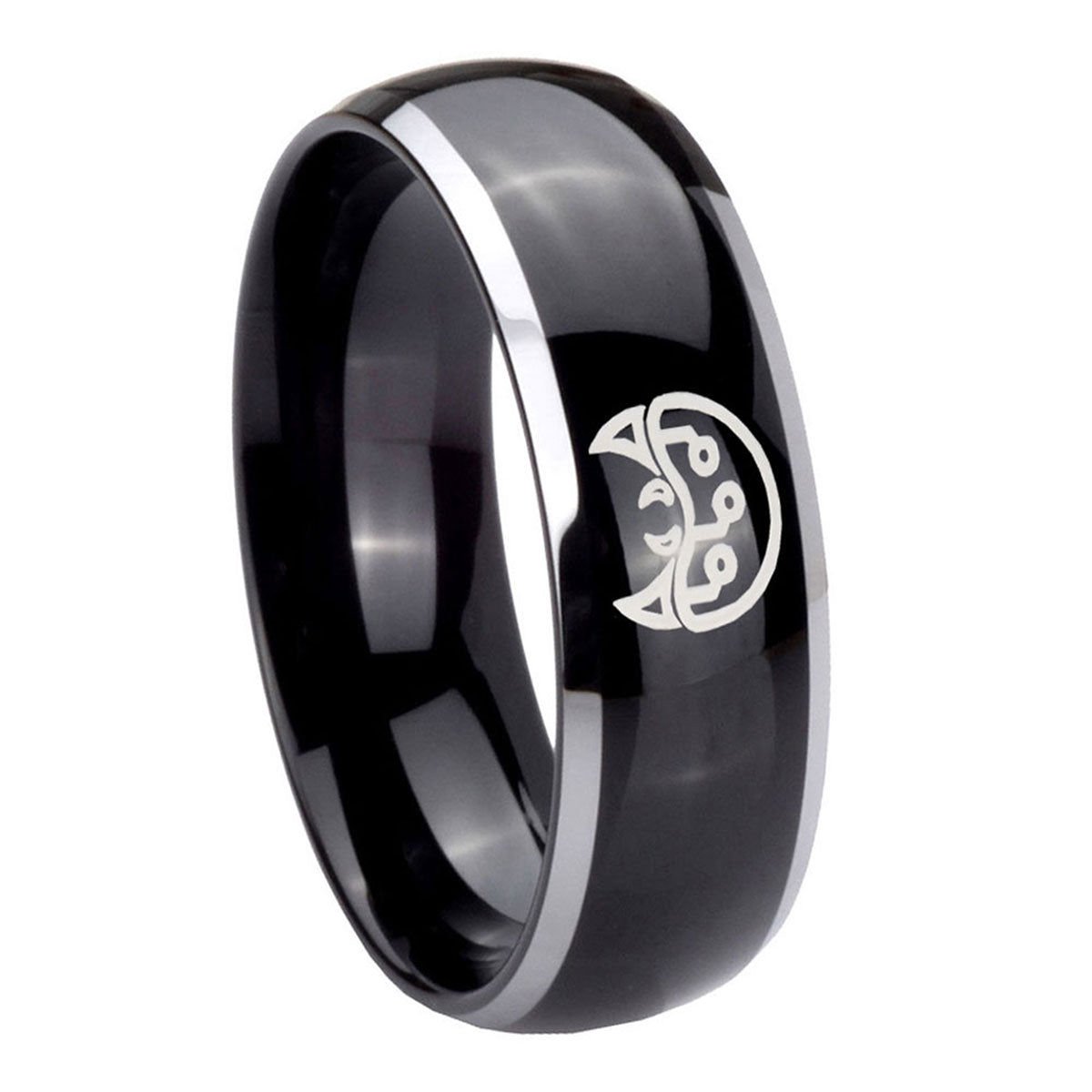 Multiple Fleur Delis Tungsten Carbide His and Hers
