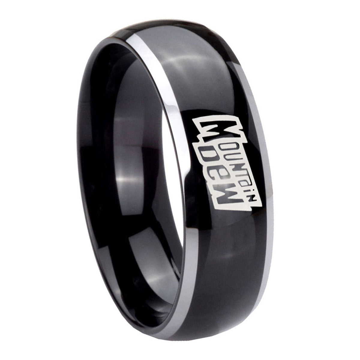 Multiple Fleur Delis Tungsten Carbide Wedding Set Rings