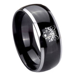 8mm-Wolf-Dome-Glossy-Black-2-Tone-Tungsten-Carbide-Rings-for-Men