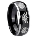 8mm Zelda Majora's Mask Dome Two Tone Black Mens Tungsten Ring