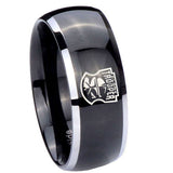 10mm-Clone-Trooper-Dome-Glossy-Black-2-Tone-Tungsten-Men's-Band-Ring