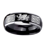 10mm-Multiple-Dragon-Celtic-Dome-Glossy-Black-2-Tone-Tungsten-Engagement-Ring