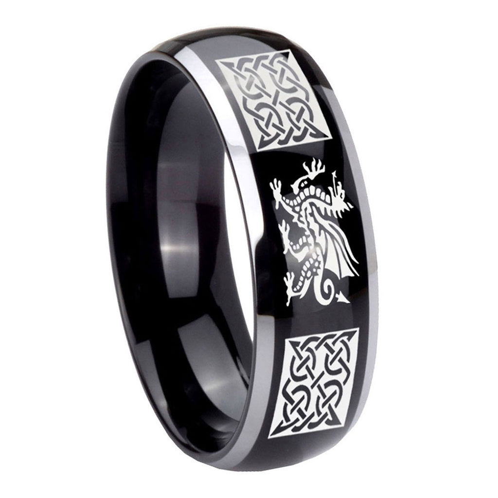 Kanji Love Tungsten Carbide Wedding Set Rings