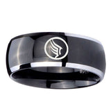10mm-Dome-Glossy-Black-Middle-Mass-Effect-Two-Tone-Tungsten-Men's-Ring