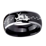 10mm-Deer-Hunting-Dome-Glossy-Black-2-Tone-Tungsten-Carbide-Engraved-Ring