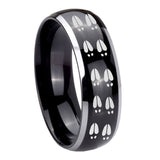10mm-Deer-Tracks-Dome-Glossy-Black-2-Tone-Tungsten-Carbide-Wedding-Bands-Ring