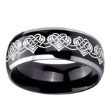 8mm-Celtic-Knot-Heart-Dome-Glossy-Black-2-Tone-Tungsten-Mens-Wedding-Ring