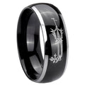 8mm Geekery Oathkeeper Kingdom Hearts Dome Two Tone Black Mens Tungsten Ring